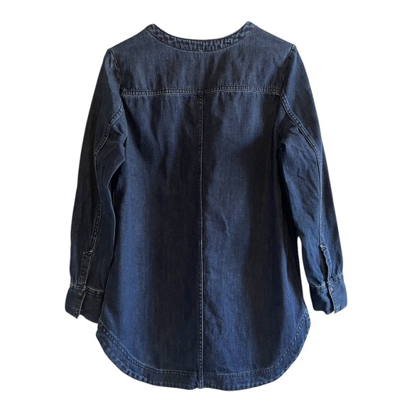 Free People Denim Tunic Size Small Neopolitan Dreams Grunge Boho Blue Indigo - Picture 5 of 5